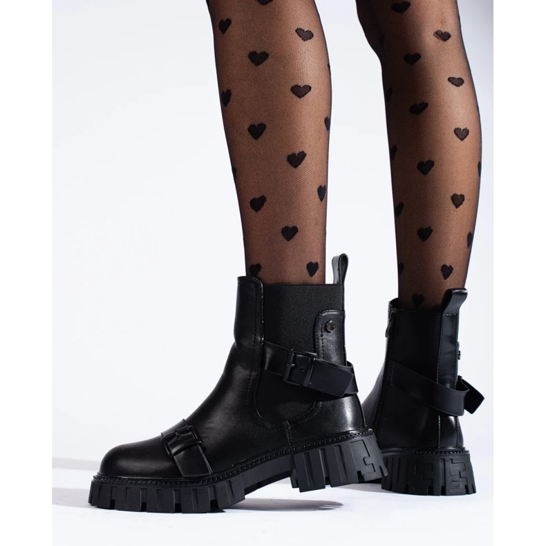 Dámské chelsea boty na platformě černý 1