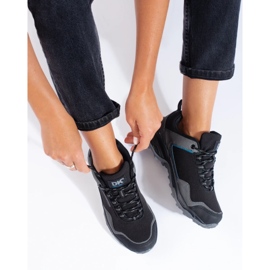 DK Vodotěsné šedé dámské trekové boty černá 2 DK Vodotěsné šedé dámské trekové boty černá 2