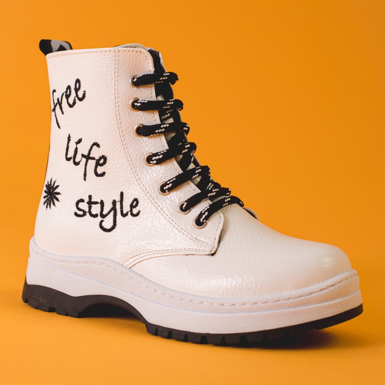 W. Potocki Bílé holínky pro dívky od Potocki bílý 2