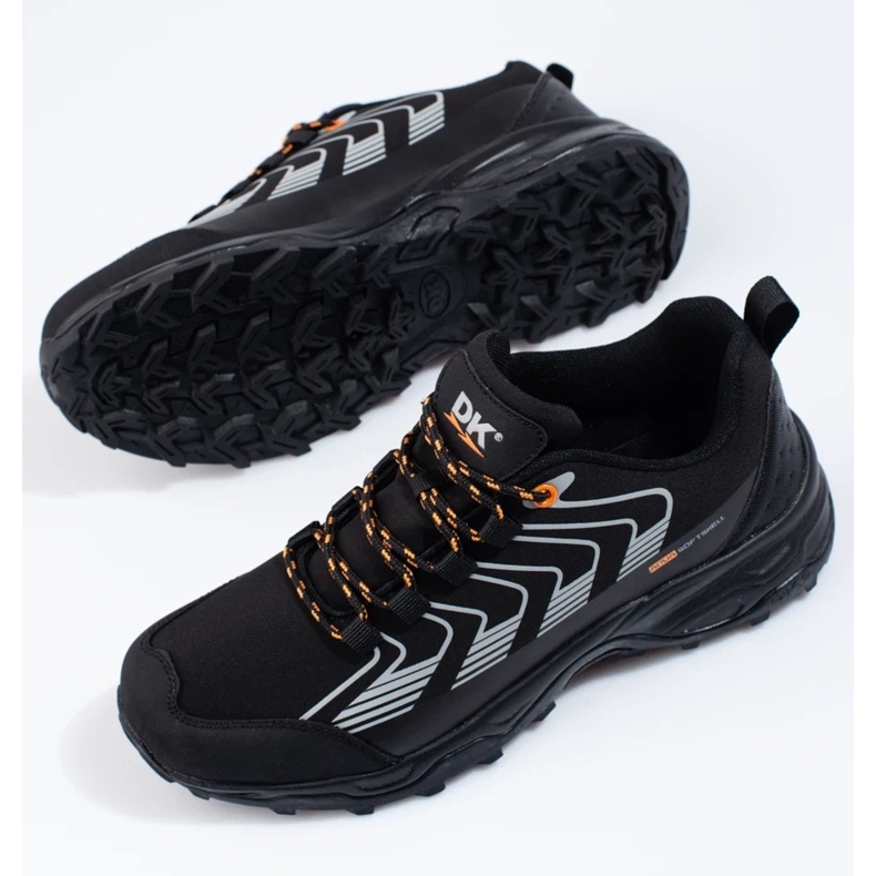 Dk pánské trekové boty Softshell černé bílý 2