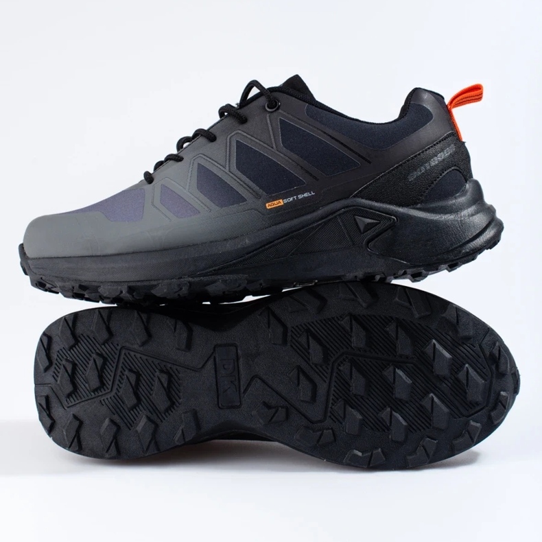 DK Softshell šedé pánské trekové boty šedá 1