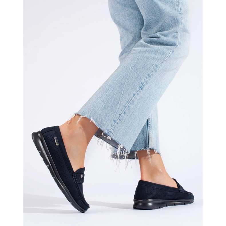 Goodin Dámské mokasíny světle tmavě modré modrý 1