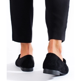 Dámské černé mokasíny se zdobením černý 1