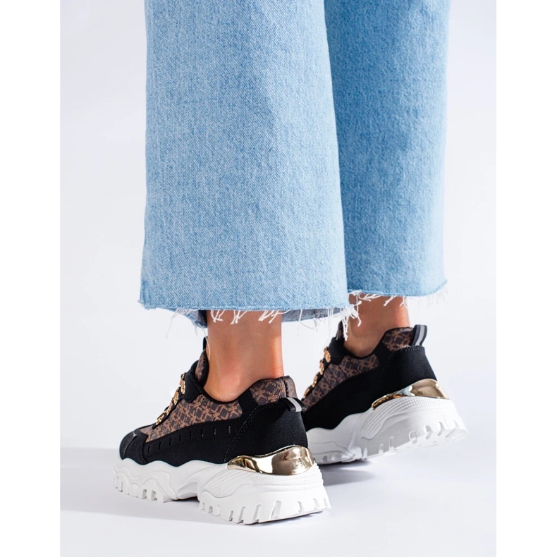 Dámské černé tenisky se vzorem černá 1