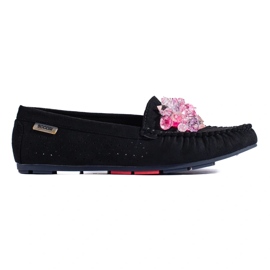 Černé semišové dámské mokasíny Shelovet černá 2