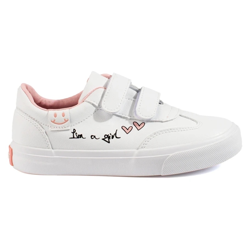 W. Potocki Sportovní boty na suchý zip pro dívky Potocki bílé bílý 1