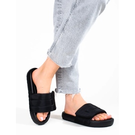 Dámské pantofle Shelovet černé na suchý zip černá 2