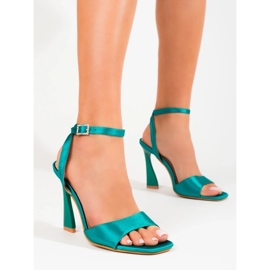 W. Potocki Dámské sandály na vysokém podpatku Potocki zelené zelená 1 W. Potocki Dámské sandály na vysokém podpatku Potocki zelené zelená 1