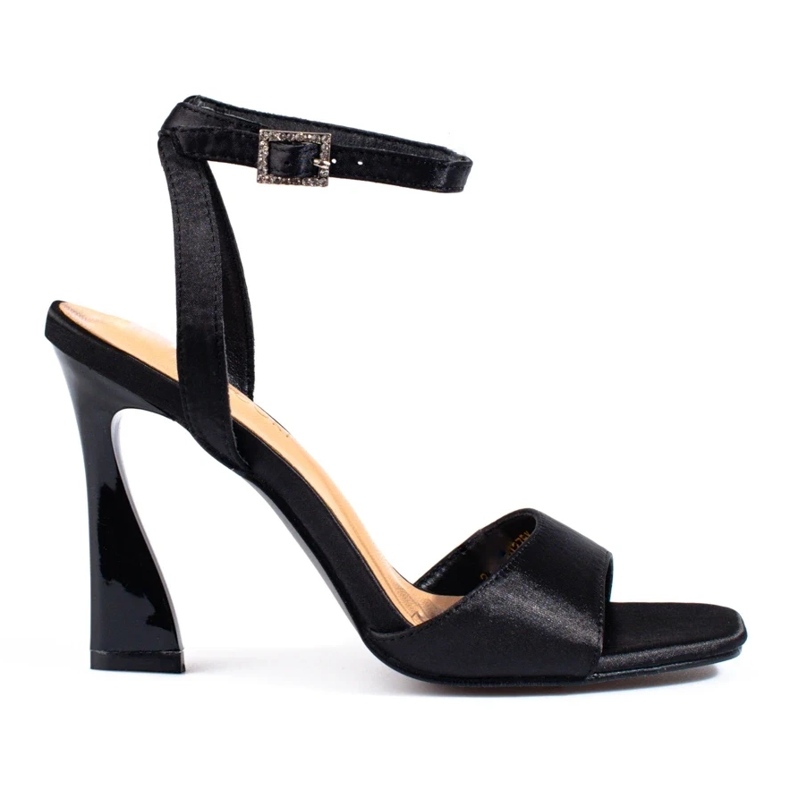 W. Potocki Dámské sandály na vysokém podpatku Potocki černé černá 2