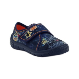 Pantofle Super Light Bottom Car Befado námořnická modrá oranžový 1