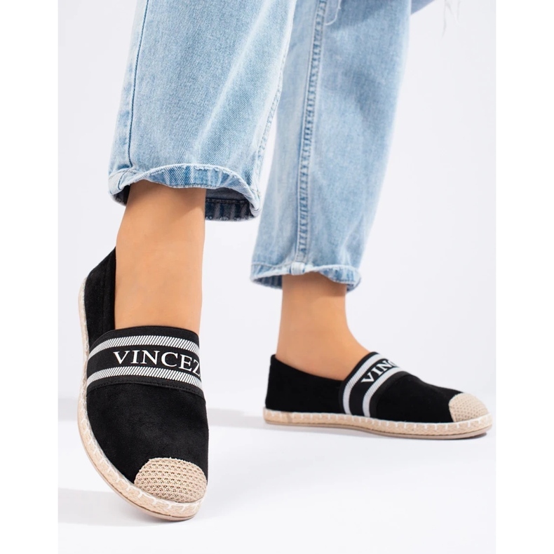 Vinceza Dámské černé semišové espadrilky od Vincezy černá 1