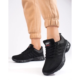 SHELOVET Dámské černé textilní tenisky Dk černá 2