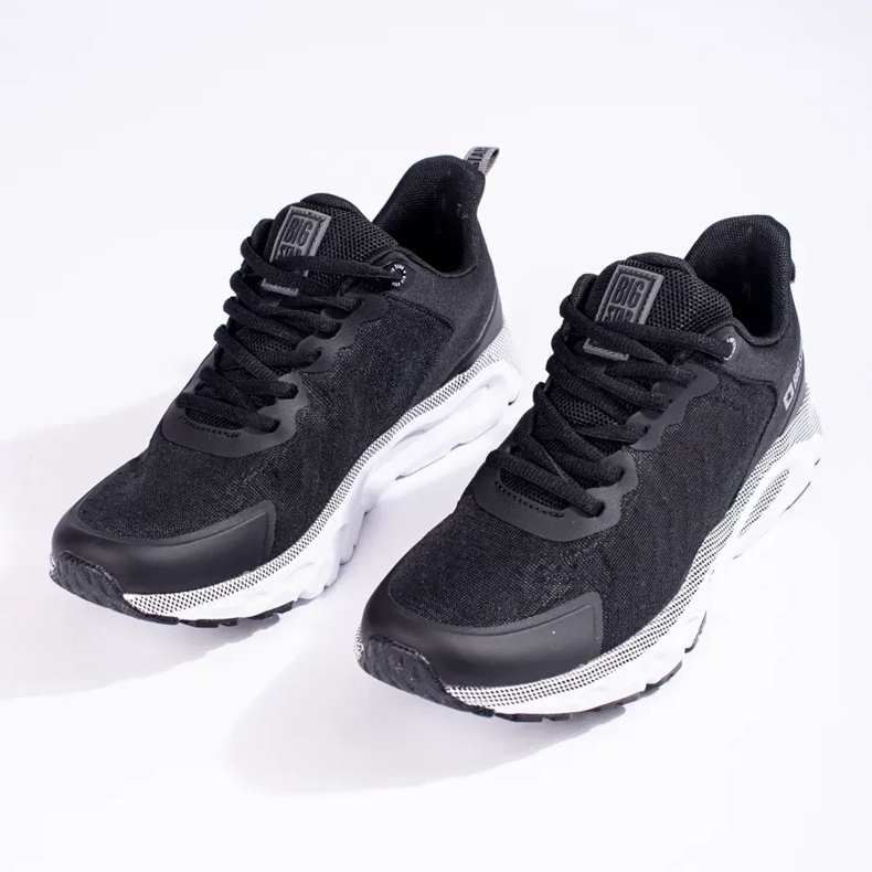 Pánské černé sportovní boty Big Star LL174096 Memory Foam černá 2