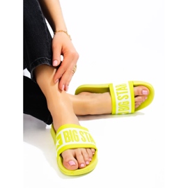 Dámské žluté pantofle Big Star ll274742 žlutá 1