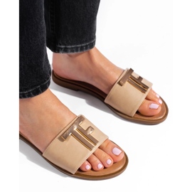 W. Potocki Dámské béžové ploché sandály značky Potocki béžový 1