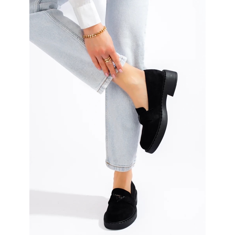 W. Potocki Dámské černé semišové mokasíny od Potocki černá 2