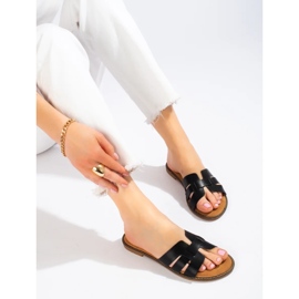 Klasické dámské černé pantofle Shelovet černá 2