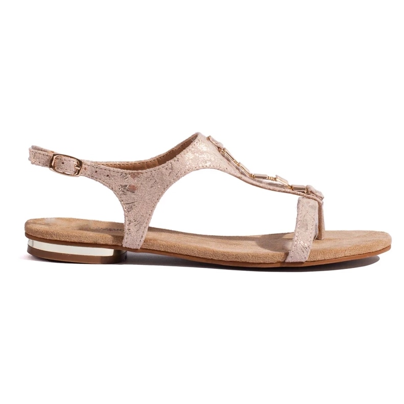 Shelovet růžové ploché sandály růžový 1