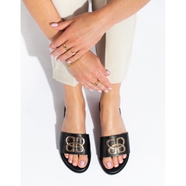 Klasické dámské černé pantofle Shelovet černá 2