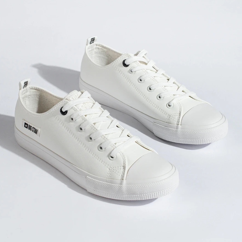 Bílé pánské tenisky z ekologické kůže Big Star KK174008 bílý 2