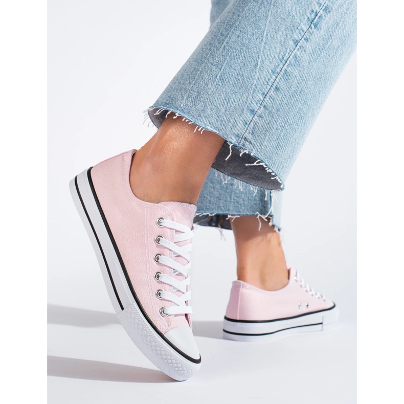 SHELOVET Dámské růžové nízké tenisky Vico růžový 2