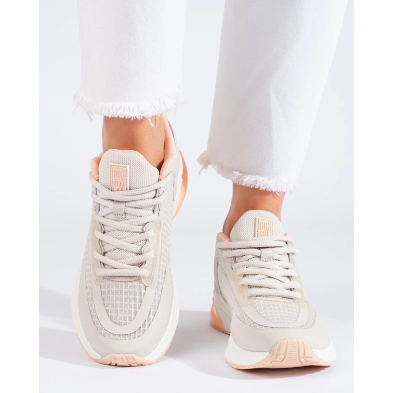 Dámské béžové sportovní boty LL274336 Big Star béžový 1