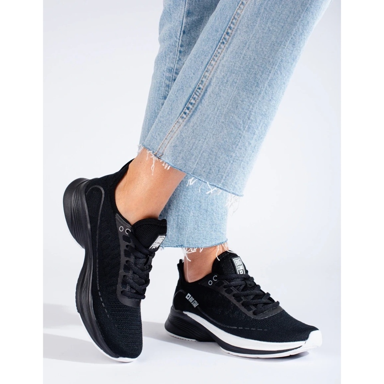 Černé sportovní boty se silnou podrážkou Big Star LL274327 černá 2