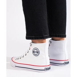 Bílé dámské vysoké tenisky Big Star T274026101 bílý 1