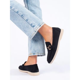 Černé semišové kalhoty Shelovet černá 1