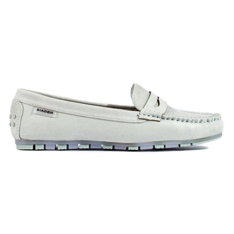 Dámské světle zelené semišové mokasíny od Shelovet zelená 2