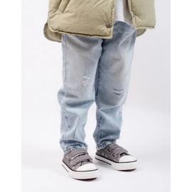 Dětské tenisky se suchým zipem šedé barvy Vico šedá 2