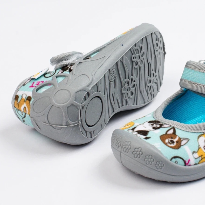 SHELOVET Dětské pantofle do školky s 3F pejsky modrý 1