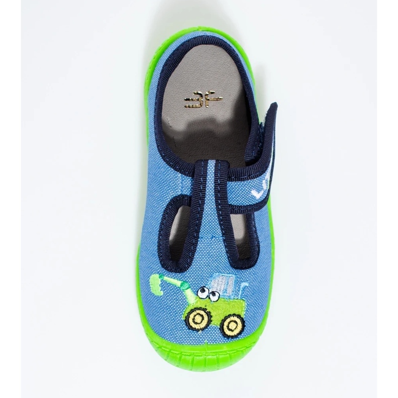 Bačkory Shelovet modré na suchý zip modrý 1