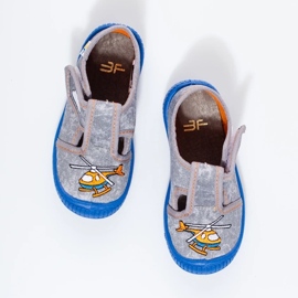 Šedé vrtulníkové pantofle od Shelovetu šedá 1