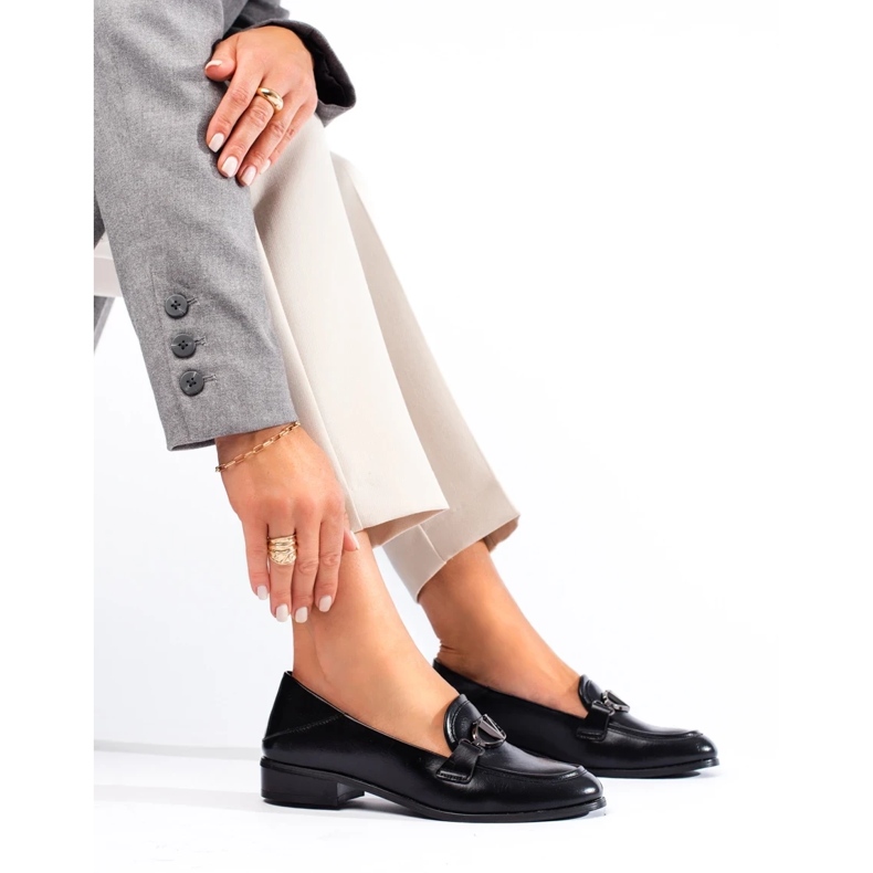 Černé dámské lordy z ekologické kůže Shelovet černá 2