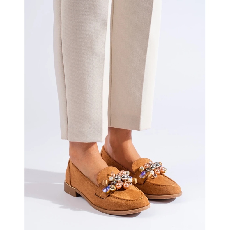 Dámský velbloudí páni Shelovet s krystaly hnědý 1