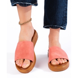 Dámské zelené semišové pantofle zelená 2