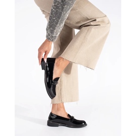 Černé elegantní dámské mokasíny černý 1