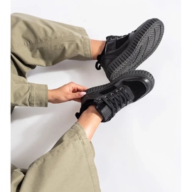 Černé vysoké dámské tenisky černý 1