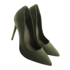 Lodičky na semišové zelené 5101 Green zelený 2
