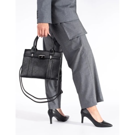 Klasické elegantní černé lodičky na vysokém podpatku černý 1