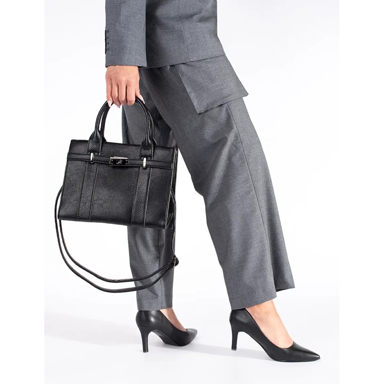 Klasické elegantní černé lodičky na vysokém podpatku černý 1