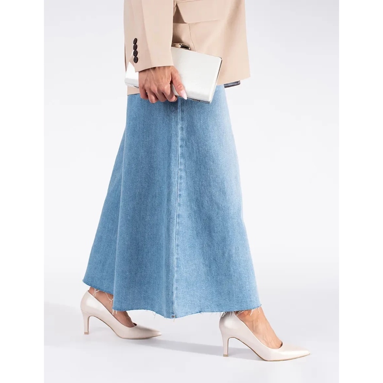 Klasické elegantní lodičky na jehlovém perlu béžový 2