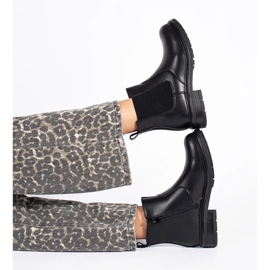 Černé dámské Chelsea boty z přírodní kůže Sergio Leone černá 2