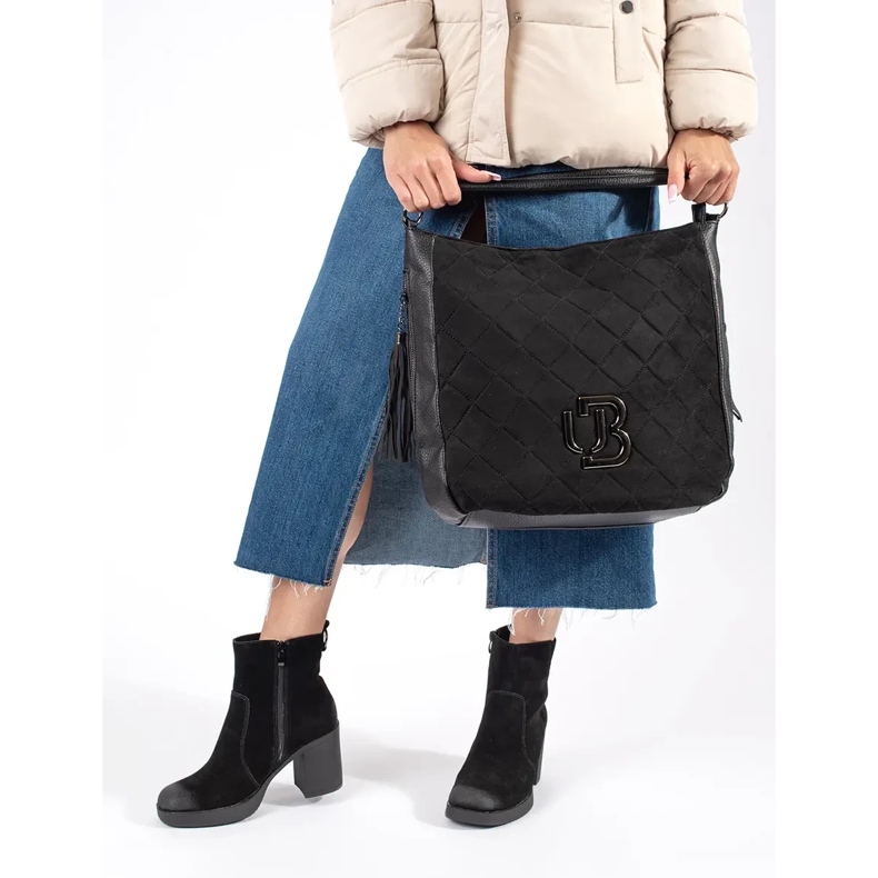 Černé kožené dámské kotníkové boty Sergio Leone černá 2