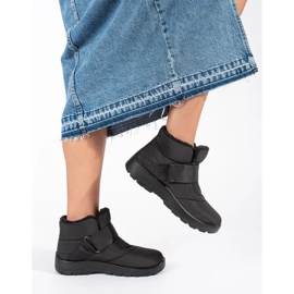 Černé pohodlné dámské sněhule černý 2