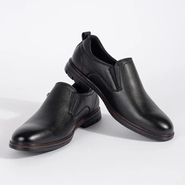 Pánské černé slip-on boty černý 2