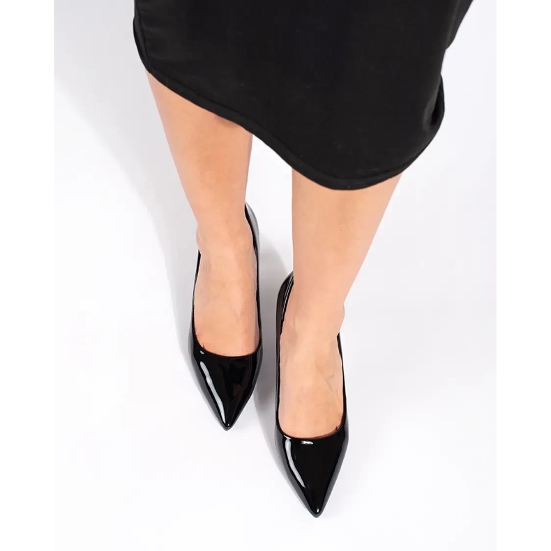 Seastar Lakované klasické černé dámské vysoké podpatky černá 1