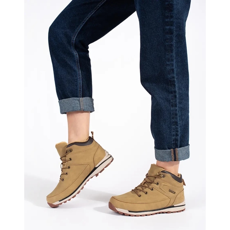 Vico Hnědé zateplené trekové boty hnědý 2