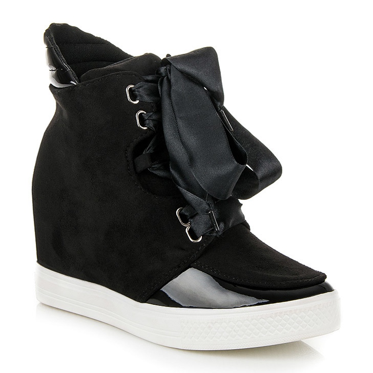 Forever Folie Tenisky se stuhou černá 1